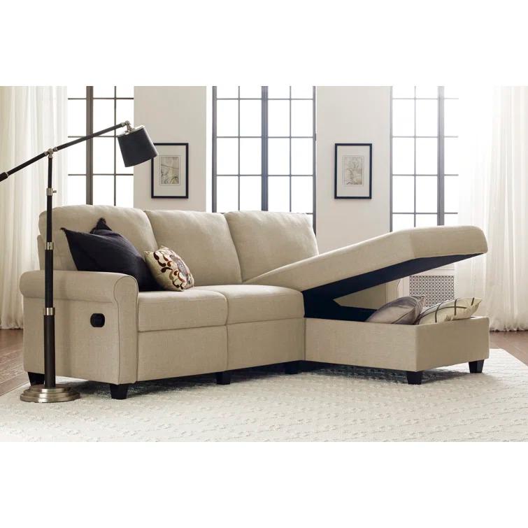 Serta Copenhagen Reclining Sectional Sofa with Storage Chaise