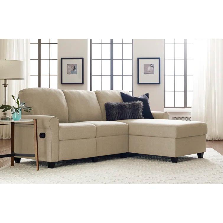Serta Copenhagen Reclining Sectional Sofa with Storage Chaise