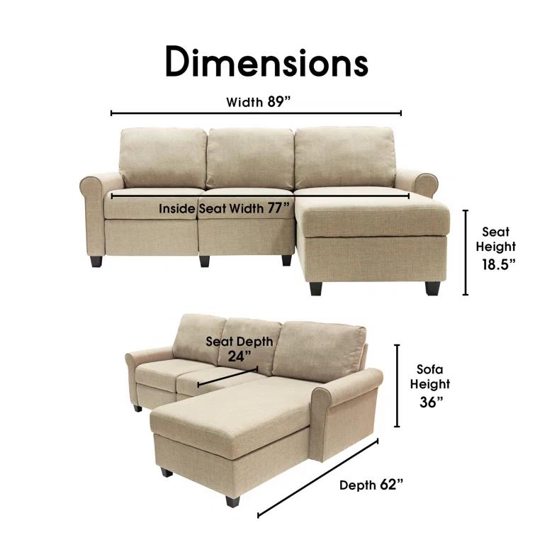 Serta Copenhagen Reclining Sectional Sofa with Storage Chaise