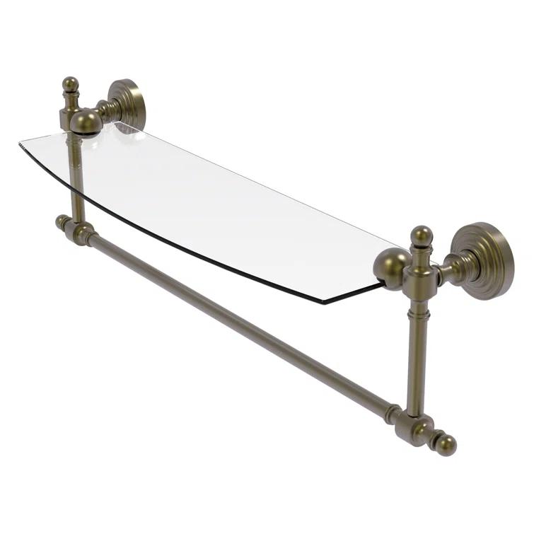 Retro Wave Bracket Shelf with Towel Bar