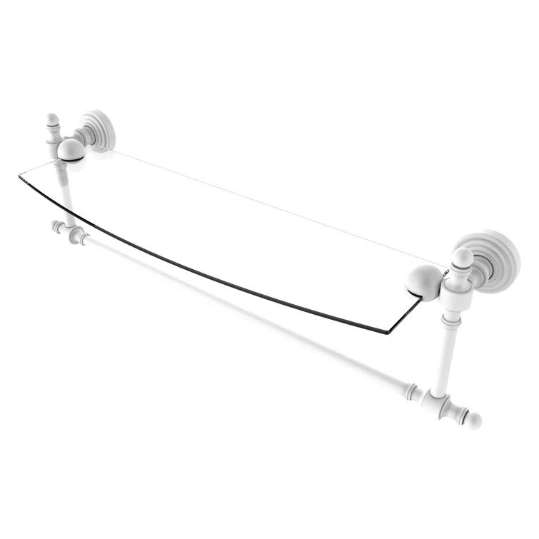 Retro Wave Bracket Shelf with Towel Bar