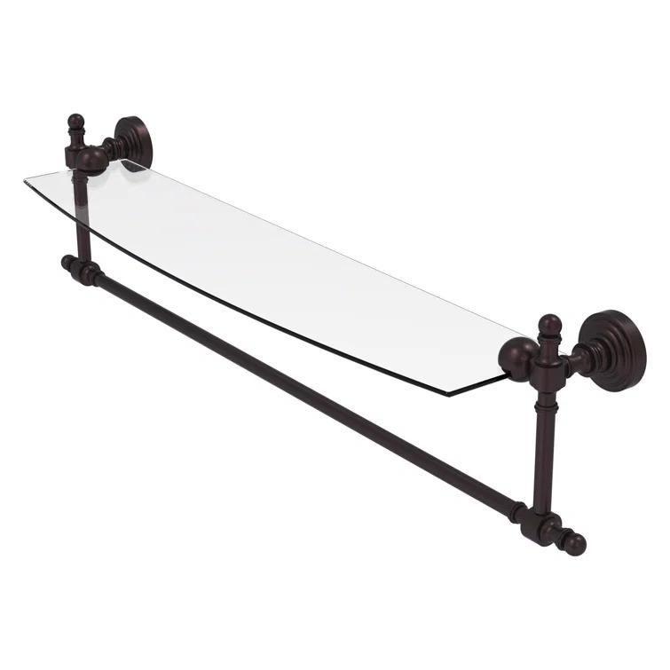 Retro Wave Bracket Shelf with Towel Bar