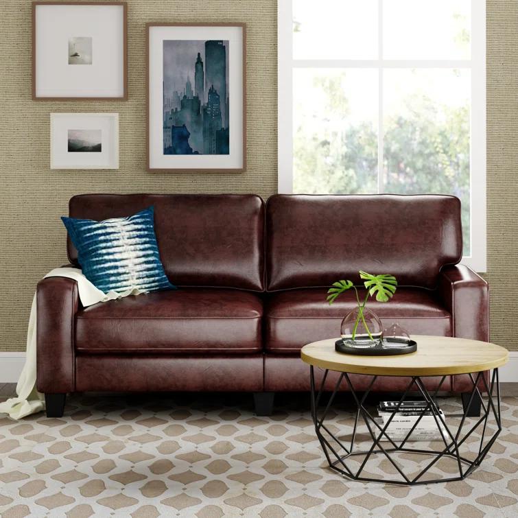 Serta Palisades Upholstered Tool-Free Assembly Square Arm 73" Sofa