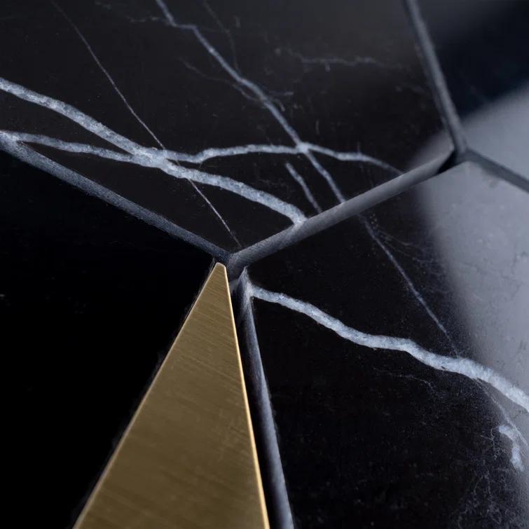 Natural Bianco 3" x 3" Marble Honeycomb Mosaic Wall Tile