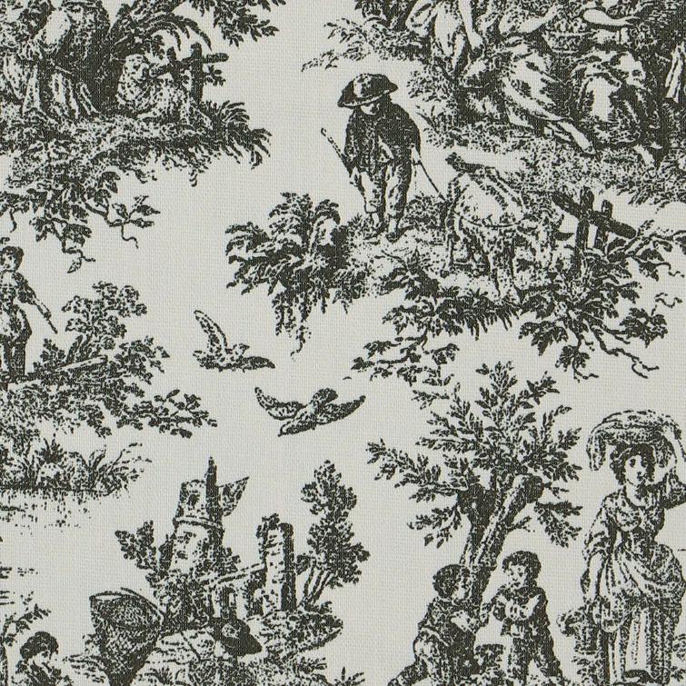 Charmed Life Toile Cotton Scalloped 52'' W Window Valance