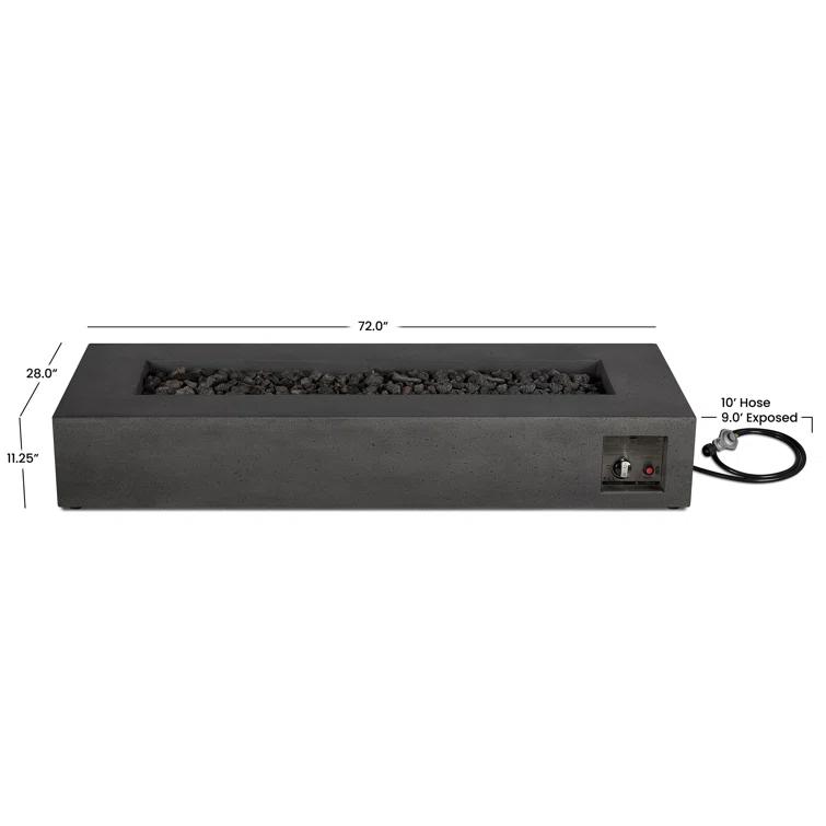 Magnus Fire Table - Carbon / Long Rectangle