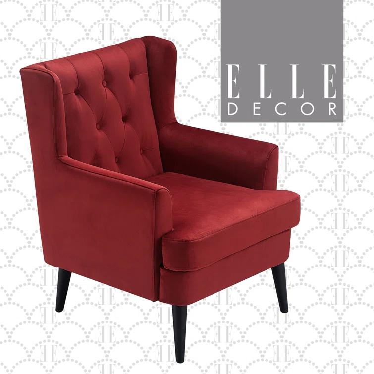 Elle Decor Celeste Tufted Velvet Accent Chair