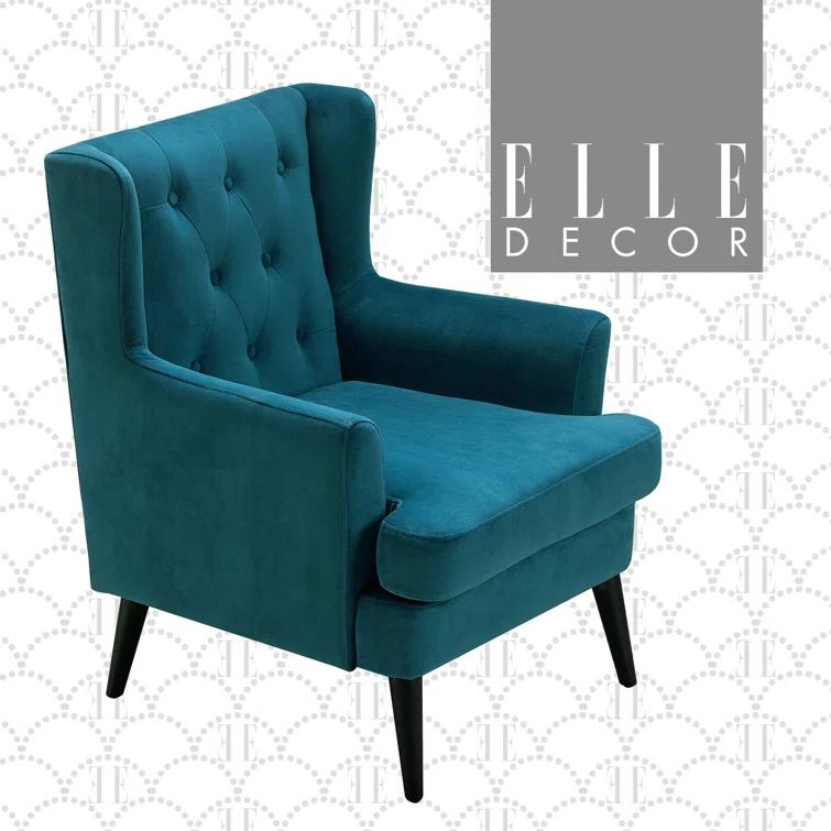 Elle Decor Celeste Tufted Velvet Accent Chair