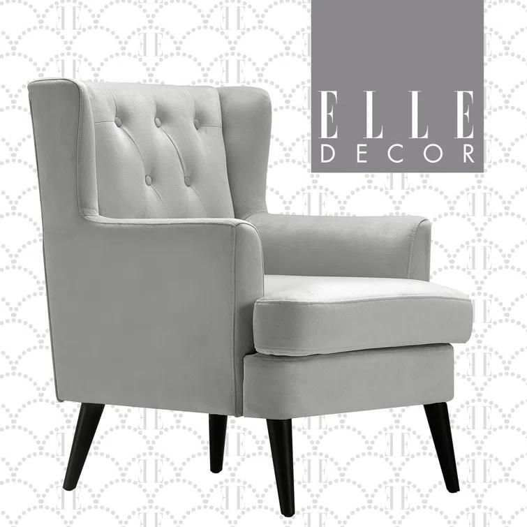 Elle Decor Celeste Tufted Velvet Accent Chair