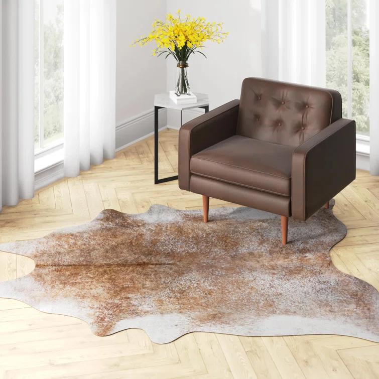Albury Animal Print Brown Area Rug