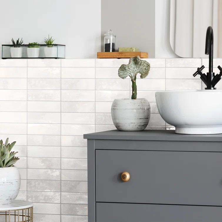 Merola Tile Kings Luxe Tradition 8" x 16" Ceramic Subway Wall Tile