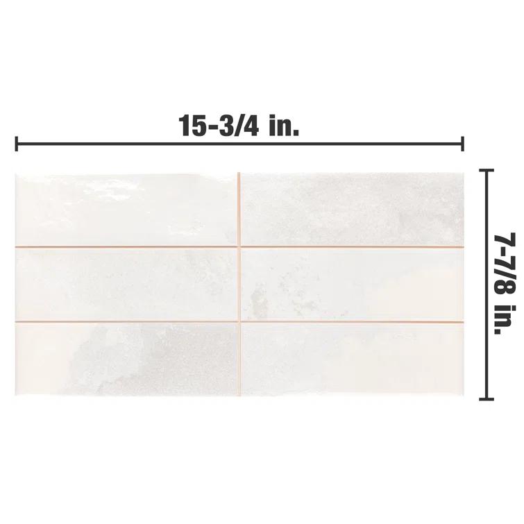 Merola Tile Kings Luxe Tradition 8" x 16" Ceramic Subway Wall Tile