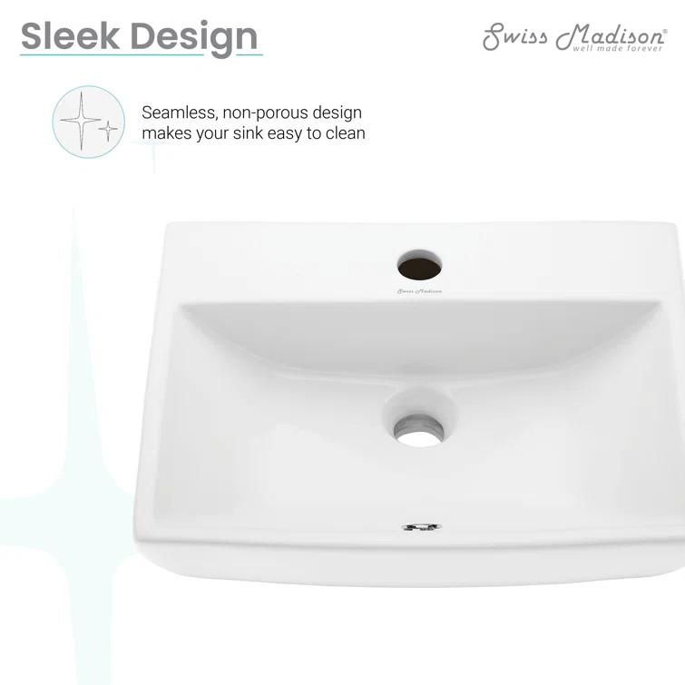Voltaire Sublime Compact Ceramic Wall Hung Sink