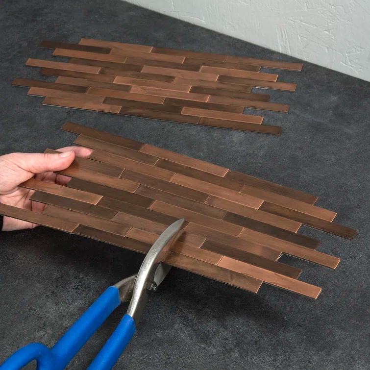 Aspect Peel & Stick Distressed Mini Metal 15 sq ft Kit