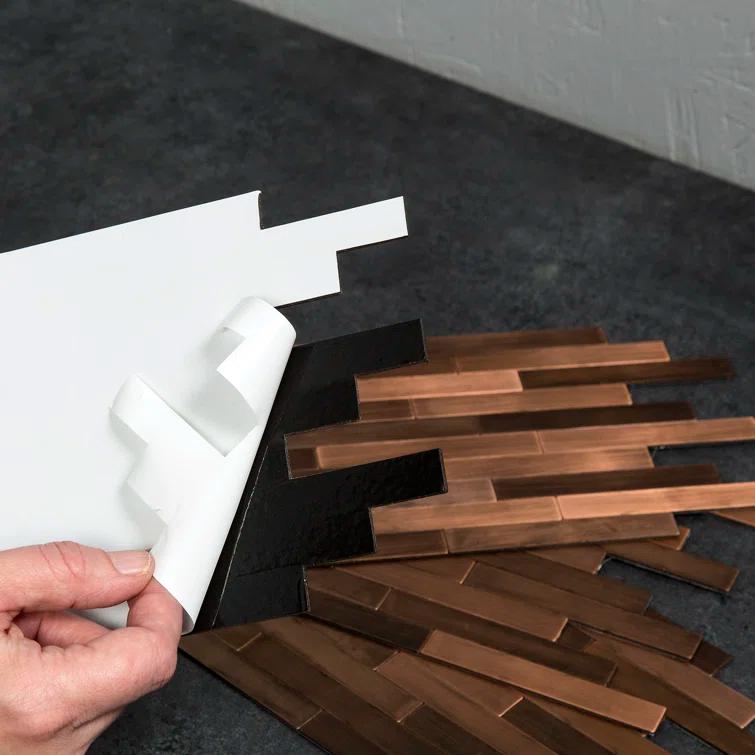 Aspect Peel & Stick Distressed Mini Metal 15 sq ft Kit