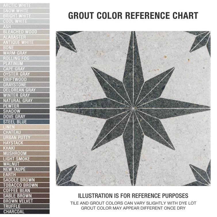 BATCH Tulum Compass 8" x 8" Patterned Wall & Floor Tile