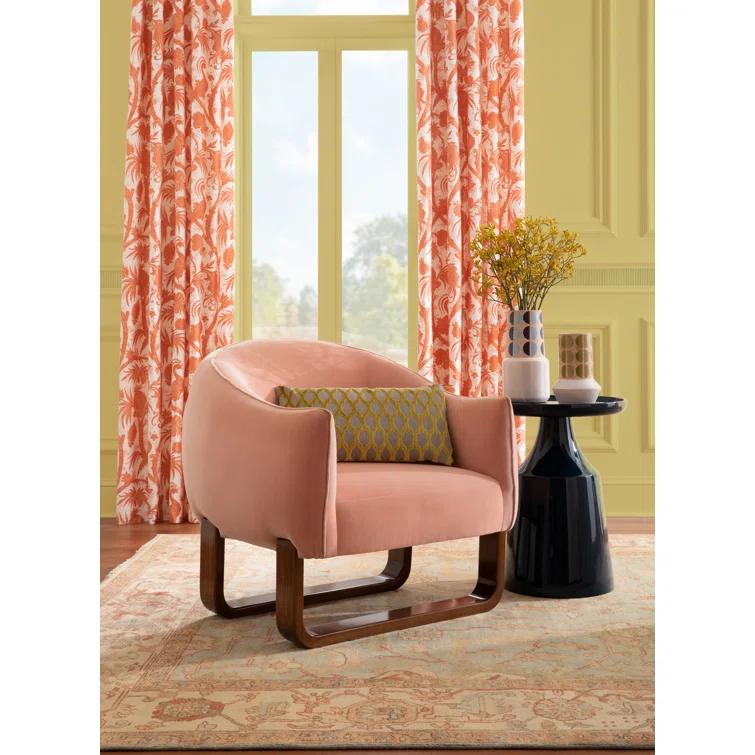 Bell-Shaped Navy Lacquer Round Glass End Table