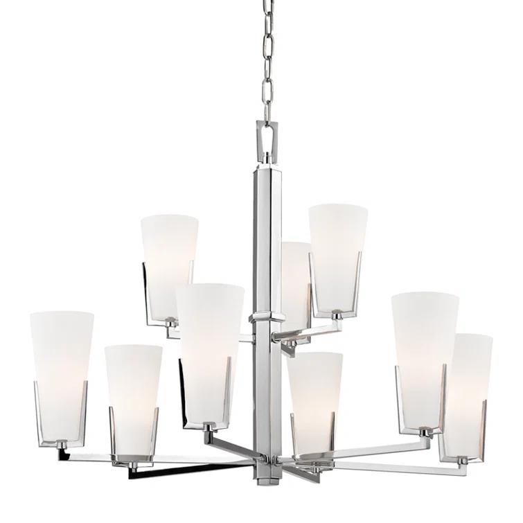Polished Chrome 9-Light Contemporary Chandelier