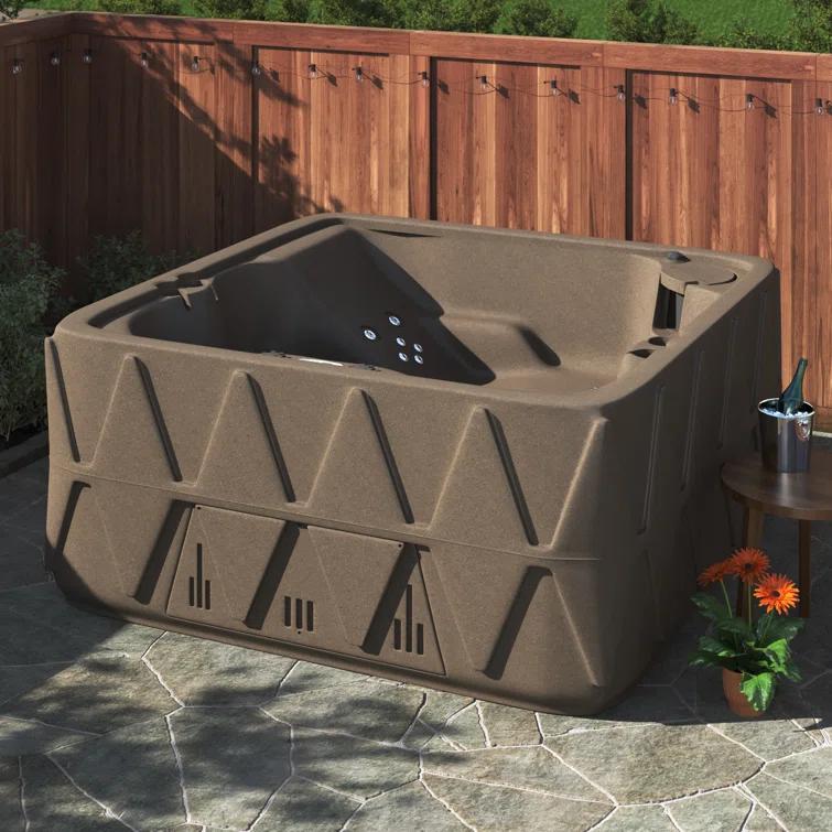 AquaRest Discover AR500 Premium 5-Person 29-Jet Plug & Play Hot Tub with Ozonator, LED Waterfall and Stainless Steel Heater