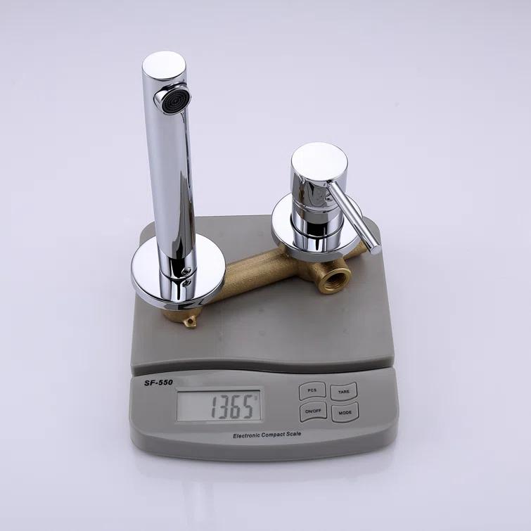 Bathroom Sink Faucet, Ssingle Handle Wall Mount Lavatory Faucet, Bathroom Vanity Faucet With Brass Rough-in Valve