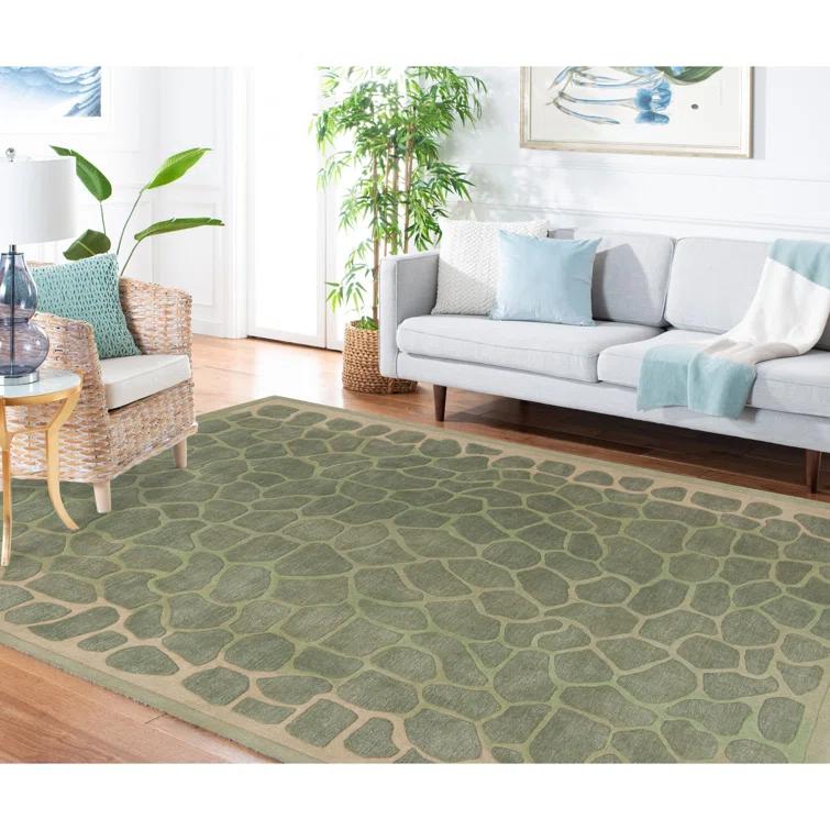 Martha Stewart Hand Tufted 70% Wool And 30% Viscose Geometric Rug