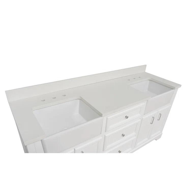 Emiliano 72'' Double Bathroom Vanity with Top