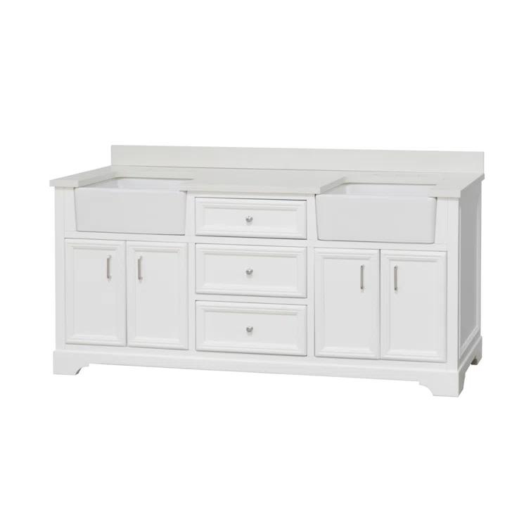 Emiliano 72'' Double Bathroom Vanity with Top