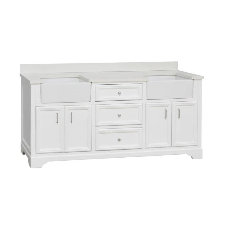 Emiliano 72'' Double Bathroom Vanity with Top
