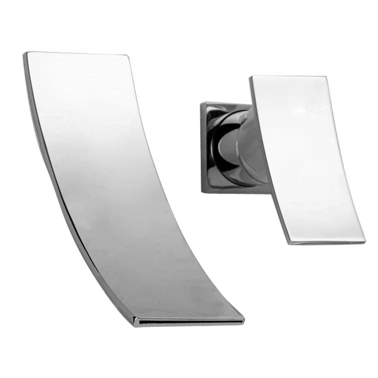 Wall Mount Bathroom Vanity Faucet, Waterfall Bathroom Faucet, Lavatory Faucet