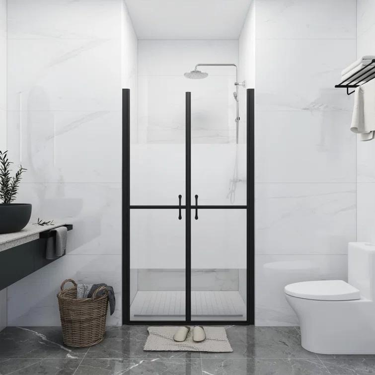 31.9'' - W x 74.8'' H Double Sliding Door Framed Shower Door with