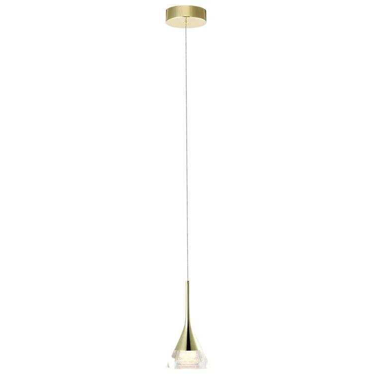 Amalfi 4.75-in Integrated LED Height Adjustable ETL Certified Pendant Light with Cone Shade
