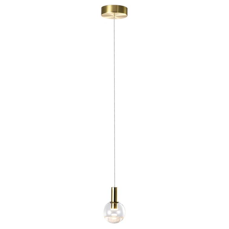 VONN Lighting Sienna 5-in Integrated LED Height Adjustable ETL Certified Pendant Light with Globe Shade