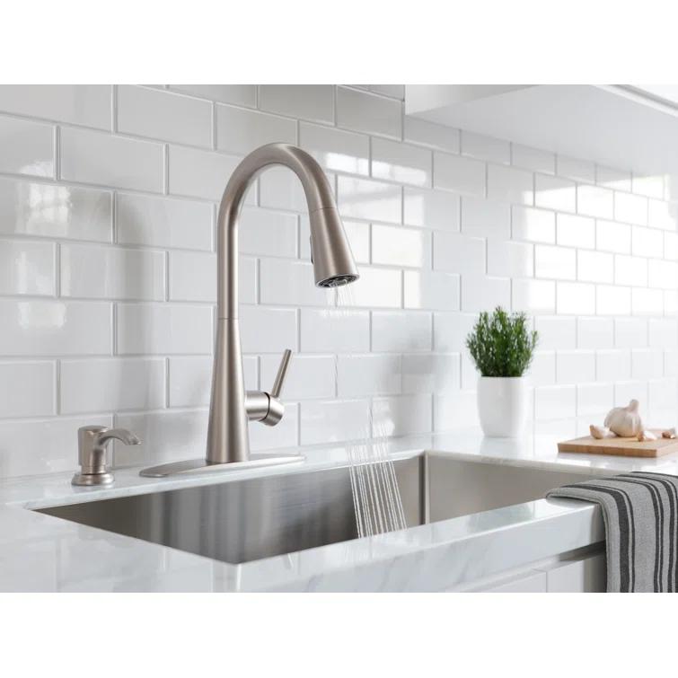 Pfister Barulli 1-Handle Pull-Down Matte Black Kitchen Faucet with Soap Dispenser