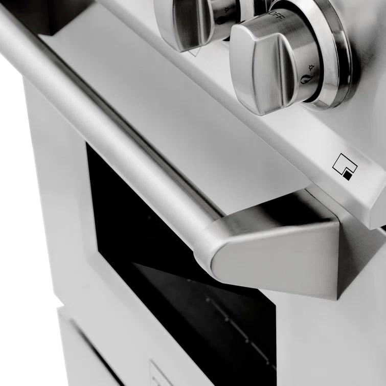 ZLINE ZLINE 24" 2.8 cu. ft. Range with Gas Stove and Gas Oven in Fingerprint Resistant RG24