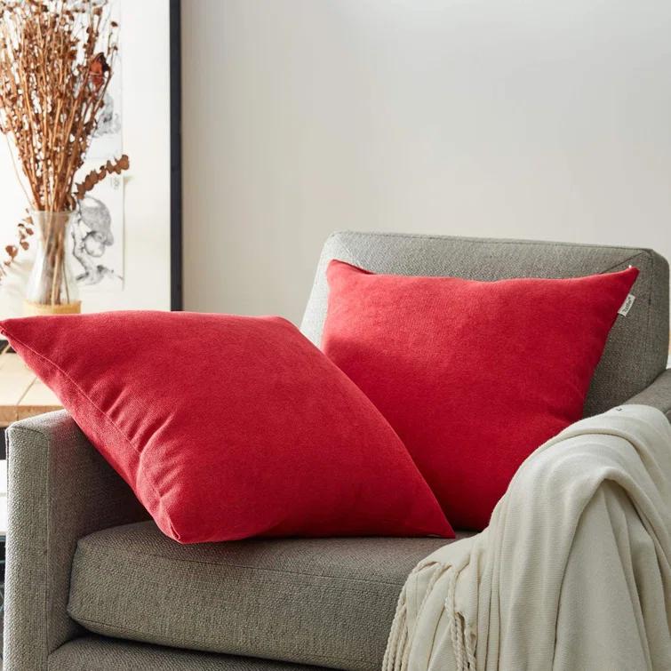 Square Chenille Pillow Cover (Set of 2)