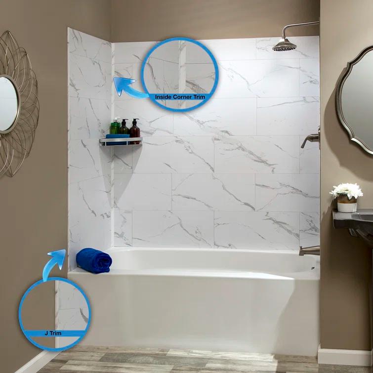 Palisade 23.2 in. x 11.1 in. Tile Shower and Tub Surround Kit
