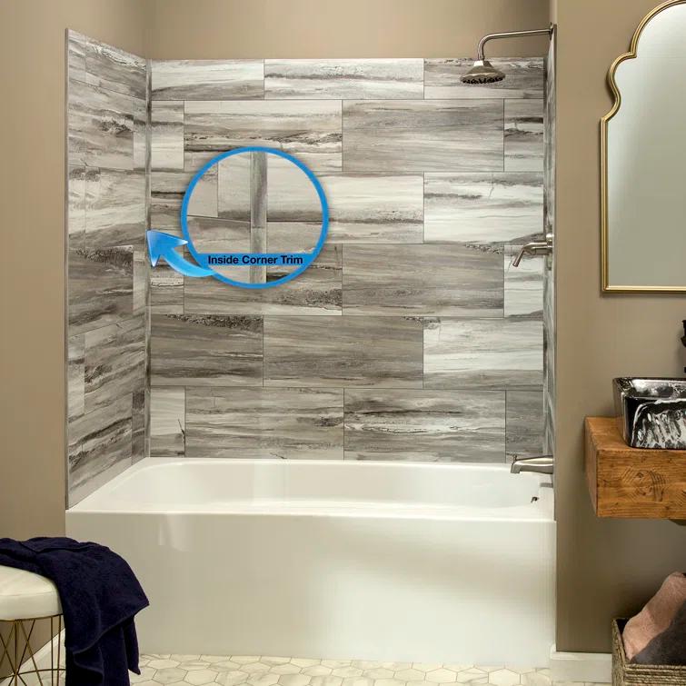 Palisade Palisade 23.2 in. x 11.1 in. Tile Shower and Tub Surround Kit (Set of 4)