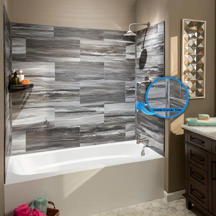 Palisade 23.2 in. x 11.1 in. Tile Shower and Tub Surround Kit