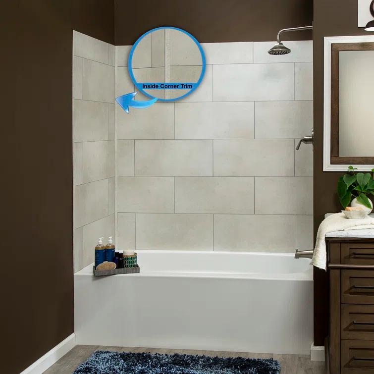 Palisade 23.2 in. x 11.1 in. Tile Shower and Tub Surround Kit