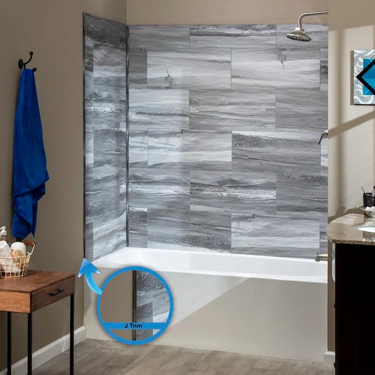 Palisade 23.2 in. x 11.1 in. Tile Shower and Tub Surround Kit