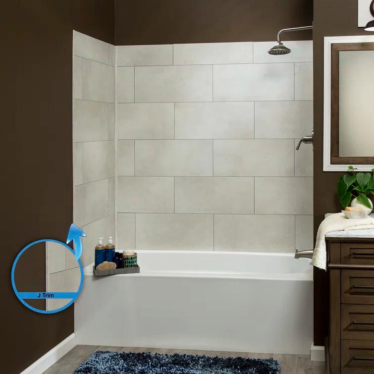 Palisade 23.2 in. x 11.1 in. Tile Shower and Tub Surround Kit