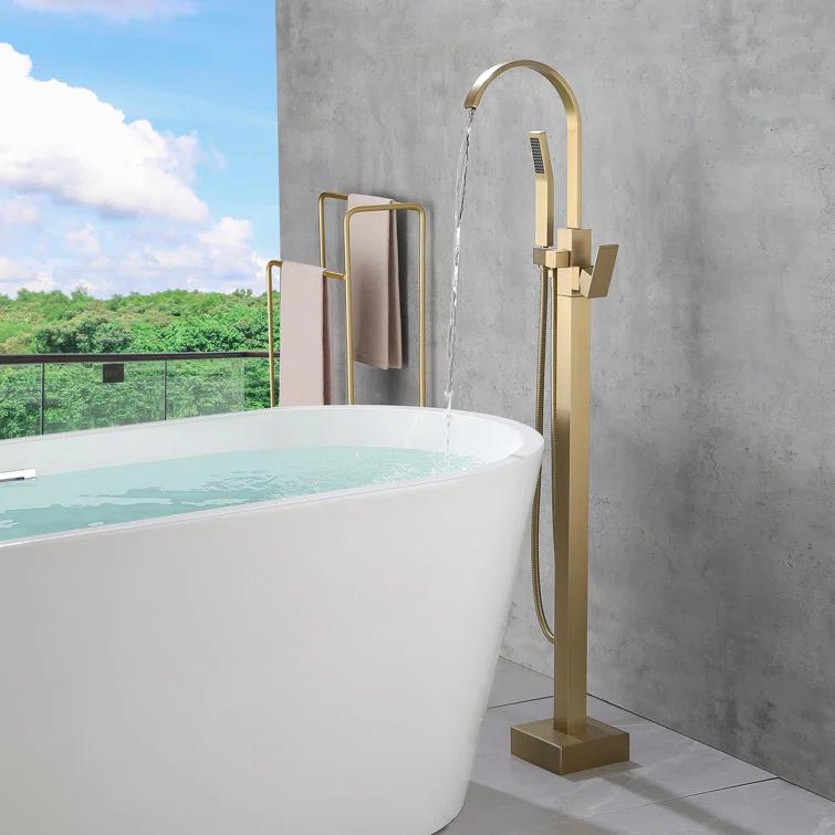 Floor Tub Spout with Diverter