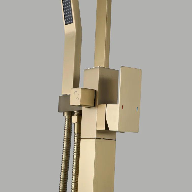 Floor Tub Spout with Diverter
