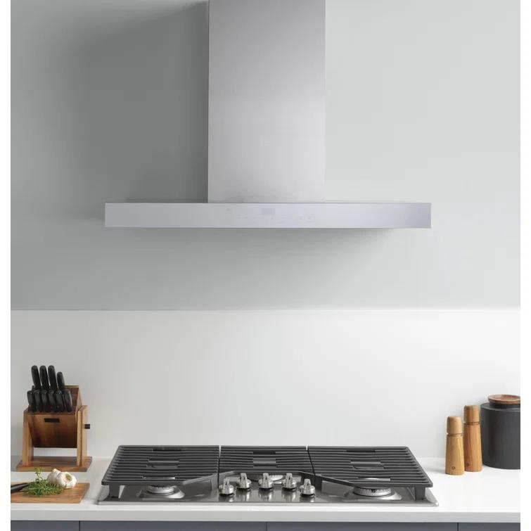 36" GE Profile Smart Appliances 610 CFM Convertible Wall Mount Range Hood with Night Light Wi-Fi Remote Control Included