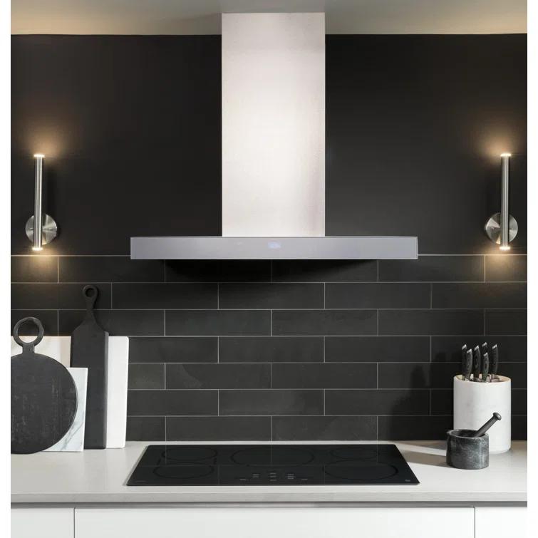 36" GE Profile Smart Appliances 610 CFM Convertible Wall Mount Range Hood with Night Light Wi-Fi Remote Control Included