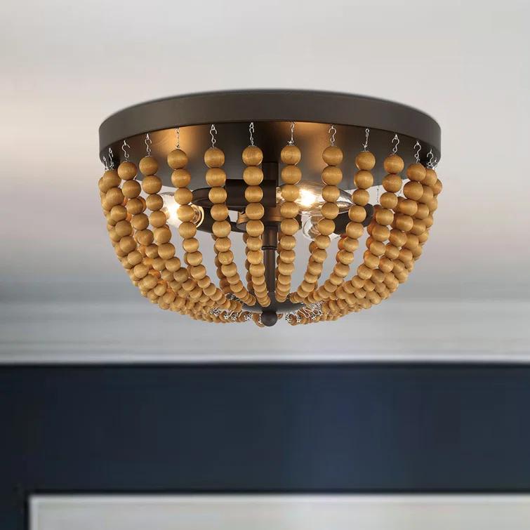 3 - Light 12.6'' Unique/Statement Bowl Flush Mount