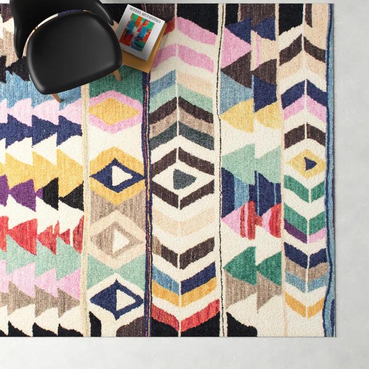 Darcy Southwestern Handmade Tufted Wool Brown Area Rug