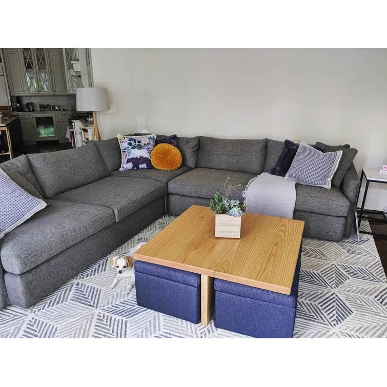 Karari Blue Hand Hooked Wool Rug