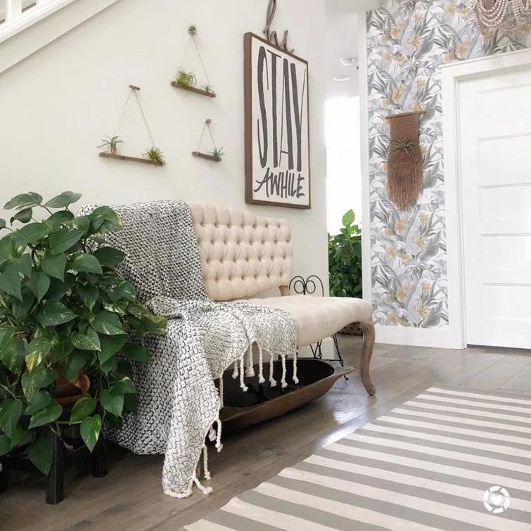 Catamaran Stripe Platinum/Ivory Handwoven Indoor/Outdoor Rug