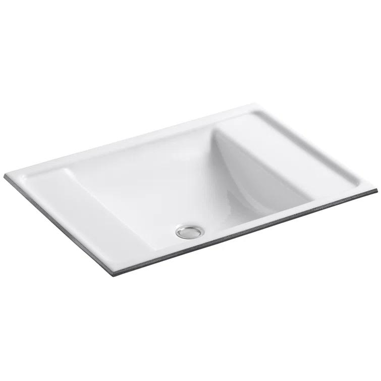 Alteo Metal Rectangular Undermount Bathroom Sink with Overflow